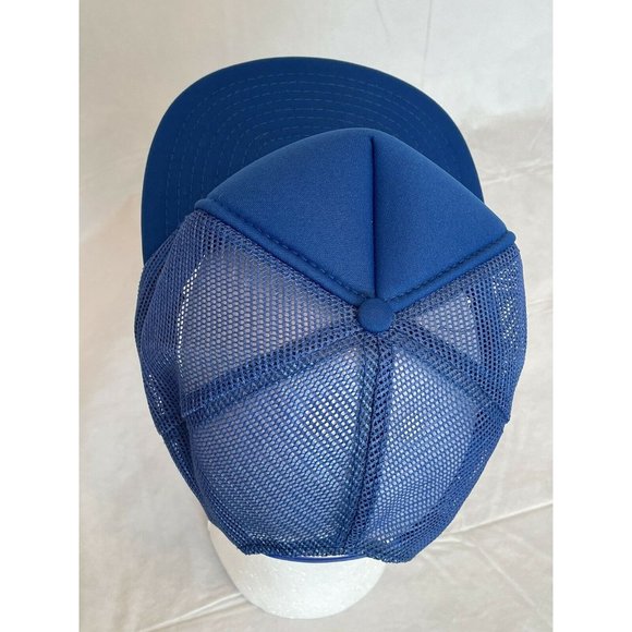 Vintage Cruisers Car Auto Blue Embroidered Trucker Snapback Foam Mesh Hat Cap - Picture 6 of 9